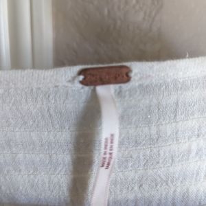 Free people white mini dress with puff sleeves, size small